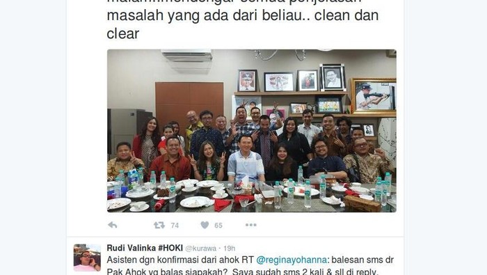 Tentang Bir, Teh, dan Susu Saat Makan Malam Ahok dengan Pegiat Medsos
