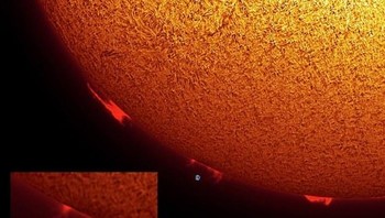 Ukuran bumi berdekatan dengan matahari. Foto: Buzzfeed