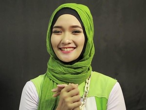 Kreasi Pashmina Rawis dari Si Cantik Helga, Finalis Sunsilk Hijab Hunt 2015
