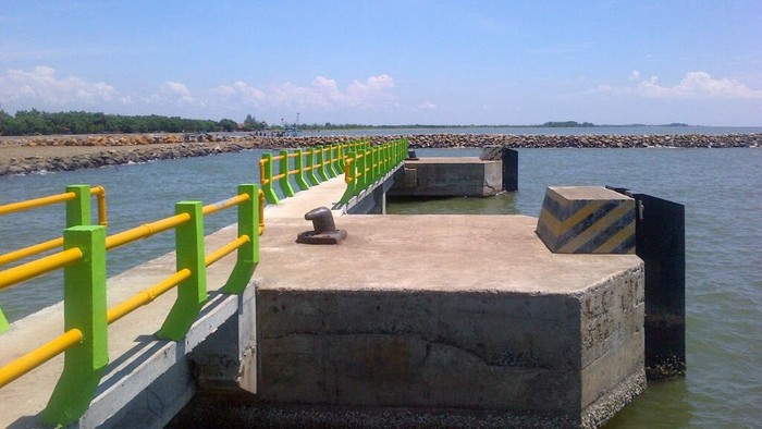 Menhub Jonan meninjau Pelabuhan Batang. Menurut Jonan, pelabuhan ini siap digunakan untuk bongkar muat batu bara PLTU Batang.