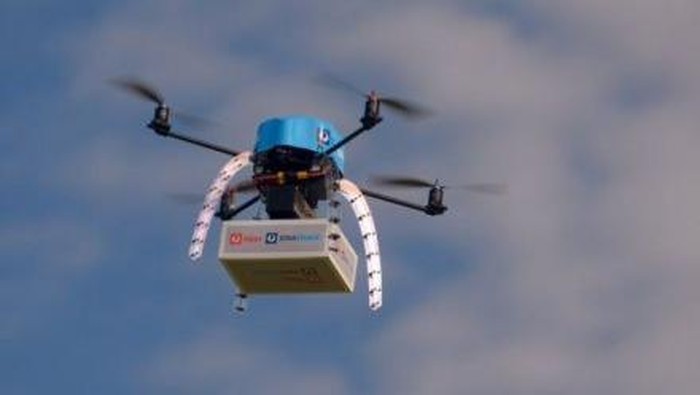 Prototipe drone yang akan digunakan Australia Post untuk mengirimkan paket lebih dari 12 kilogram. (Credit: Audience submitted)