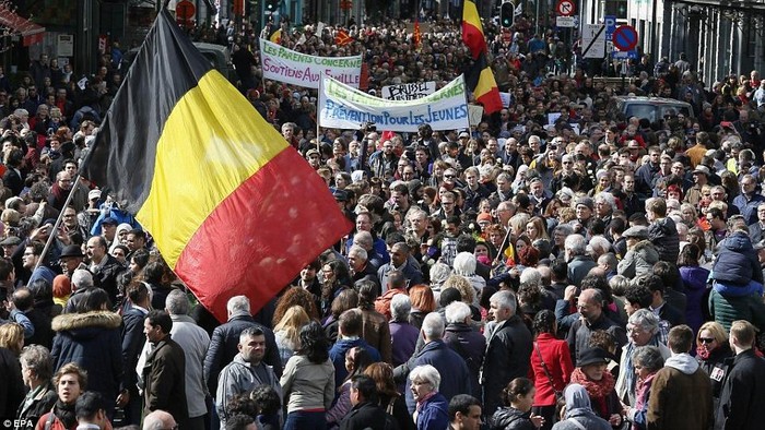 Protes Teror dan Kebencian, 7 Ribu Orang Gelar Aksi di Brussels