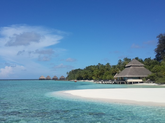 Keindahan sala satu pulau di Maladewa