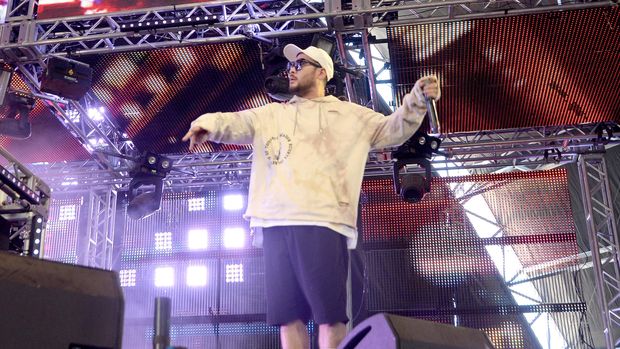 INDIO, CA - APRIL 17:  (L-R)  Mithra Jin, DJ Tukutz,  and Tablo of Epik High perform onstage during day 3 of the 2016 Coachella Valley Music And Arts Festival Weekend 1 at the Empire Polo Club on April 17, 2016 in Indio, California.  (Photo by Michael Tullberg/Getty Images for Coachella)