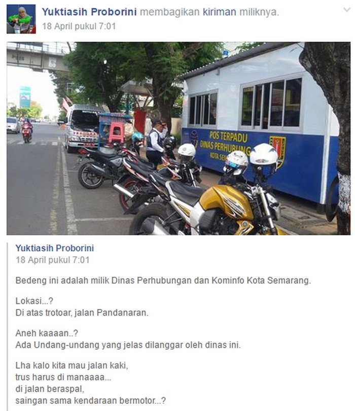 Mengapa Dirikan Pos di Trotoar? Begini Jawaban Dishub Kota Semarang
