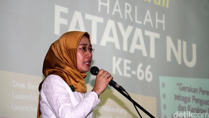 Fatayat NU menggelar tasyakuran hari lahirnya yang ke-66 di Jakarta. Tasyakuran ini juga dihadiri oleh Sekjen PBNU Helmy Faishal Zaini.
