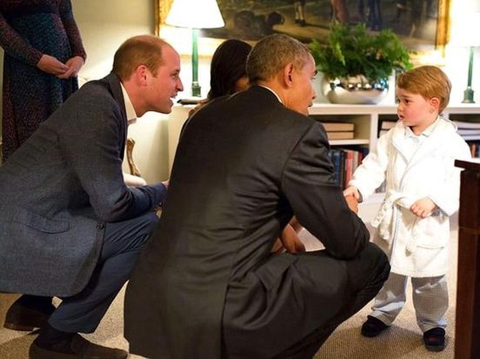 Lucunya Pangeran George Saat Temui Presiden Obama