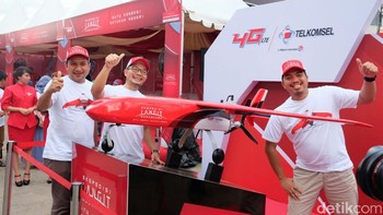 Seperti diketahui ada dua drone yang diterbangkan dalam program Elang Nusa, yakni drone yang melintasi jalur barat Indonesia (Elang Barat) dan jalur timur Indonesia (Elang Timur). Foto: Ardhi Suryadhi/detikINET