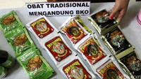 Obat tradisional yang mengandung BKO juga diamankan.