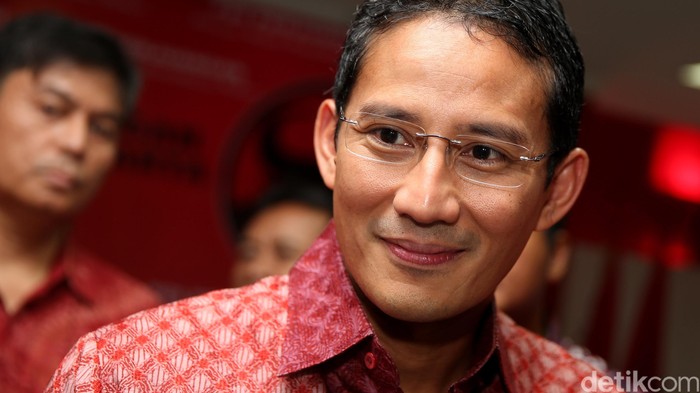 Sandiaga Uno di Kantor DPD PDIP Jakarta, Senin (25/4/2016).