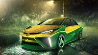 Kemampuan Aquaman cocok dengan mobil hidrogen Toyota Mirai. Dengan hanya air yang keluar dari knalpot, Aquaman bakal tak merasa bersalah mengendarai mobilnya. Foto: Carwow UK