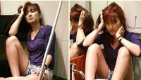 Revi menolak memberi keterangan saat didekati wartawan. Lain kali parkirnya sesuai aturan ya, Mba Revi. Foto: Instagram