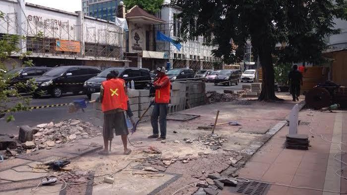 Giliran Pedestrian Kawasan Tunjungan Diperlebar 1,75 Meter