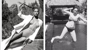 Foto gagal saat meniru aksi Beyonce di kolam renang. Foto: instagram/celestebarber