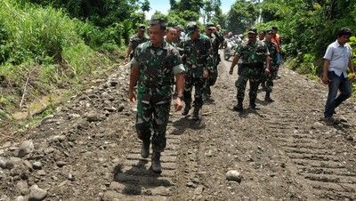 Panglima TNI Tinjau Pembangunan Jalan Trans Papua