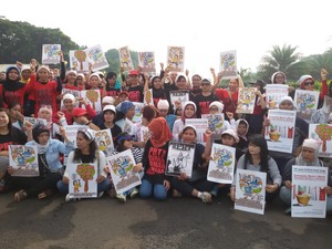 Puluhan PRT Ikut Ramaikan Hari Buruh di Thamrin