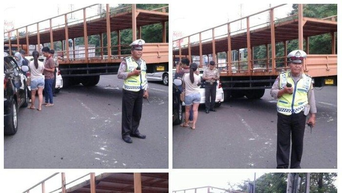 Ada Tabrakan Beruntun di Exit Tol Cibubur, Lalin ke Arah Bogor Padat