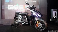 Dari sisi spesifikasi, tidak ada perubahan dengan motor konsep yang dipamerkan di Indonesia International Motor Show 2 tahun yang lalu. Motor membutuhkan waktu pengisian sampai 1,5 jam untuk menempuh 60 km. (Ist/Garansindo).
