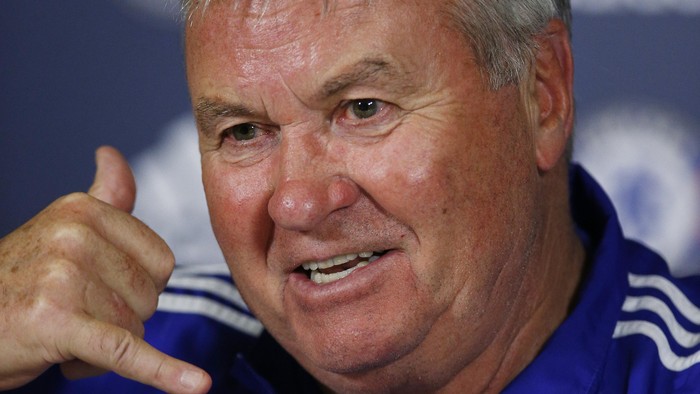 Britain Football Soccer - Chelsea - Guus Hiddink Press Conference - Chelsea Training Ground - 29/4/16
Chelsea manager Guus Hiddink during the press conference
Action Images via Reuters / Andrew Couldridge
Livepic
EDITORIAL USE ONLY.