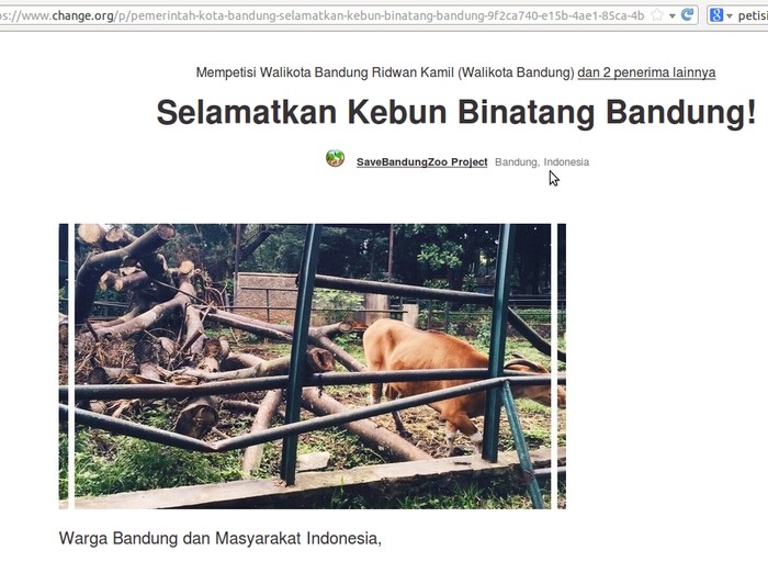 Ini Kata Ridwan Kamil Soal Petisi Online Penyelamatan Kebun Binatang