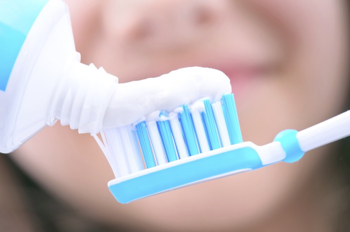 brushing teeth