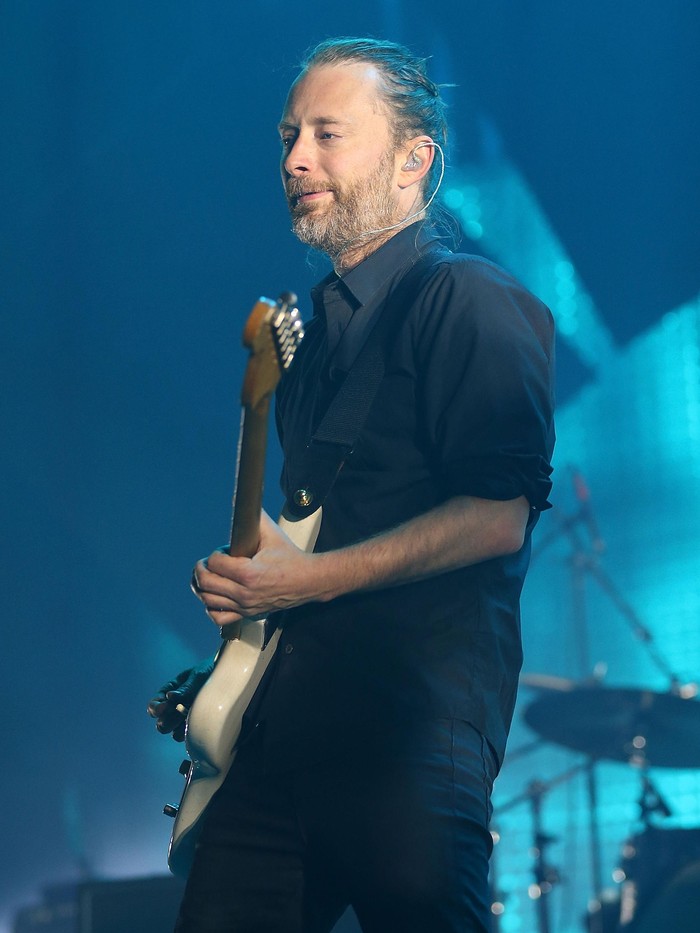 Thom Yorke SYDNEY, AUSTRALIA - NOVEMBER 12:  Thom Yorke of Radiohead performs live on stage at Sydney Entertainment Centre on November 12, 2012 in Sydney, Australia.  (Photo by Mark Metcalfe/Getty Images)