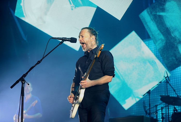 Thom Yorke SYDNEY, AUSTRALIA - NOVEMBER 12: Thom Yorke of Radiohead performs live on stage at Sydney Entertainment Centre on November 12, 2012 in Sydney, Australia. (Photo by Mark Metcalfe/Getty Images)
