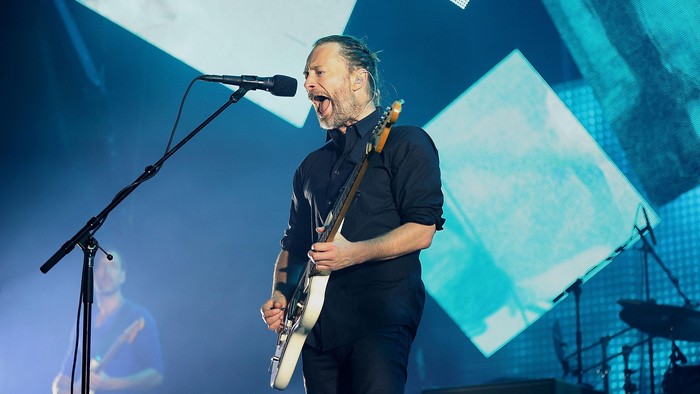 SYDNEY, AUSTRALIA - NOVEMBER 12:  Thom Yorke of Radiohead performs live on stage at Sydney Entertainment Centre on November 12, 2012 in Sydney, Australia.  (Photo by Mark Metcalfe/Getty Images)