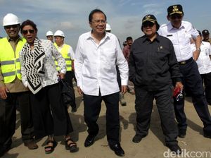 3 Menteri dan Ahok Tinjau Pulau Reklamasi