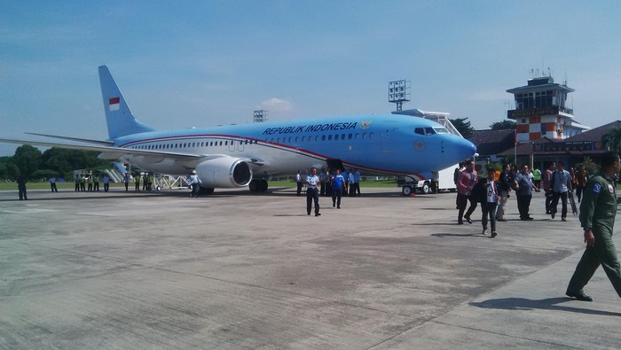 Tiba di Yogya, Presiden Jokowi Langsung Naik Heli TNI AU ke Banyumas