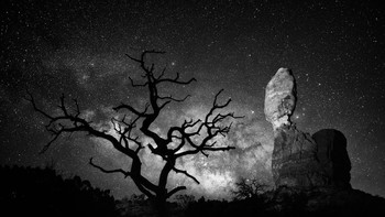 Lautan bintang di Balanced Rock, Utah, Amerika Serikat yang dipotret oleh Manish Mamtani. Foto: National Geographic
