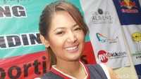 Maria berpose di depan kamera sebelum tanding. Pool/Gus Mun/detikFoto.