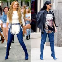 Jennifer Lopez Pakai Boots Denim 