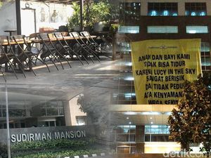 Cek Spanduk Protes Lucy in The Sky, Wakasatpol PP ke Sudirman Mansion