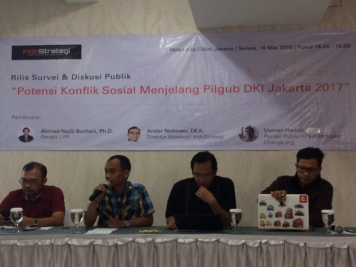 Survei: Mayoritas Warga DKI Tak Terpengaruh Isu SARA Pilgub DKI