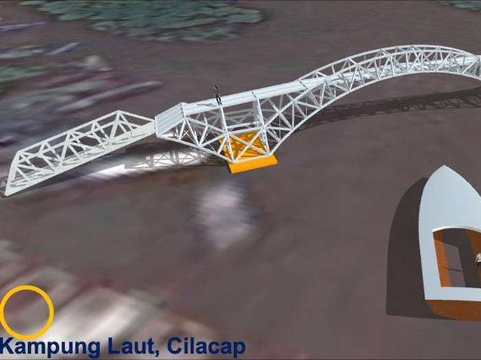 Tinggi Jembatan Apung di Cilacap 5 Meter, Bisa Dilewati Perahu Nelayan