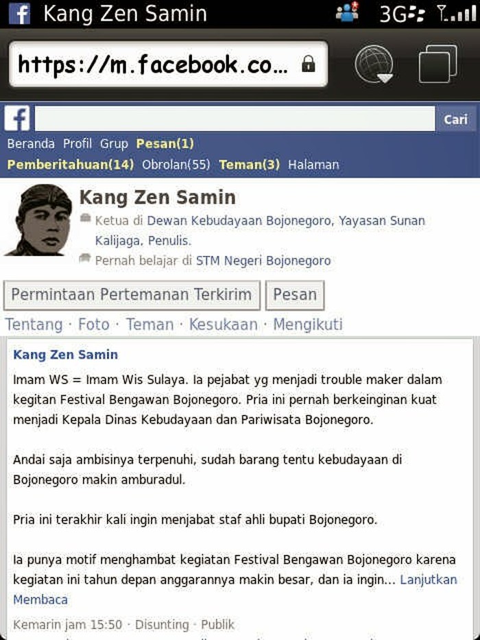 Gara-gara Status Facebook, Budayawan Bojonegoro Dijerat UU ITE