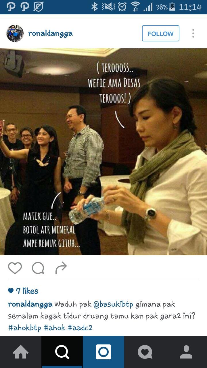 Meme Ahok Selfie Bareng Dian Sastro Saat Bersama Istrinya Bermunculan