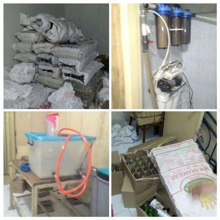 Home Industry Miras Oplosan di Pekanbaru Digerebek, 2 Pelaku Ditahan