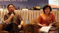 Presiden Direktur PT Bumi Serpong Damai Tbk (BSD) FX Ridwan Darmali (kiri) dan Direktur PT Bumi Serpong Damai Tbk (BSD) Lie Jani Harjanto (kanan) memberikan penjelasan.