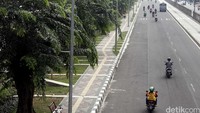 Sejumlah tanaman juga menghiasi pedestrian itu.