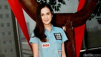 Chika saat ditemui di Kantor Warner Music Indonesia, Jakarta pada akhir pekan lalu. Pool/Gus Mun/detikFoto.