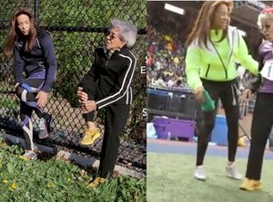 Salut! Usia 100 dan 67 Tahun, Ibu dan Anak Ini Tetap Lakukan Hobi Berlari