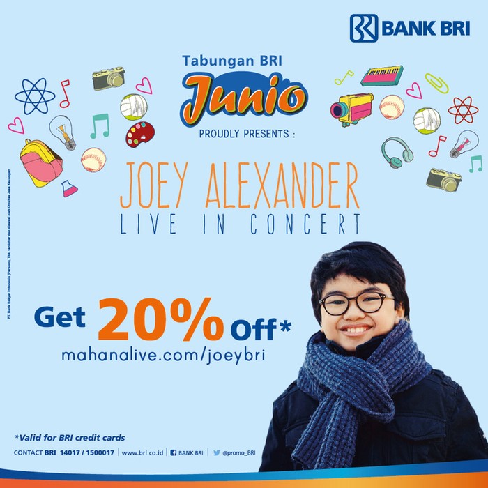 Dapatkan Tiket Konser Spesial Joey Alexander