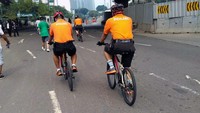 Direktur Pam Obvit Polda Metro Jaya KBP Drs. Aan Suhanan mengatakan kegiatan Car Free Day di Jakarta sangat di apresiasi dunia Internasional. Sebab hanya di Indonesia ada Polisi Pariwisata dengan pakaian mencolok ikut mengamankan kegiatan masyarakat di CFD. Pool/Mabes Polri.