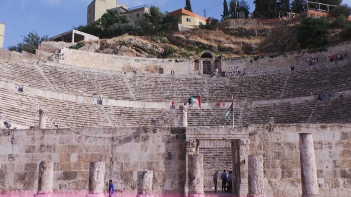 Wajah Romawi di Kota Amman, Yordania