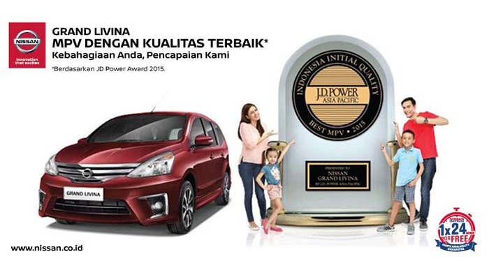 Nissan Grand Livina Buktikan Kualitas Terbaiknya di Segmen MPV - J.D. Power IQS 2015