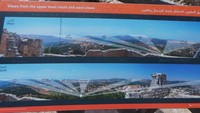 Keterangan informasi soal pemandangan dari atas kastil. Kastil Ajloun dahulu sulit ditembus oleh musuh, karena posisi musuh pasti terlihat dari atas kastil (Madin/detikTravel)