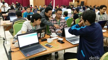 Hackathon Indonesia Android Kejar berlangsung selama dua hari (25-26/5/2016) di Kemendikbud. Foto: detikINET/Adi Fida Rahman