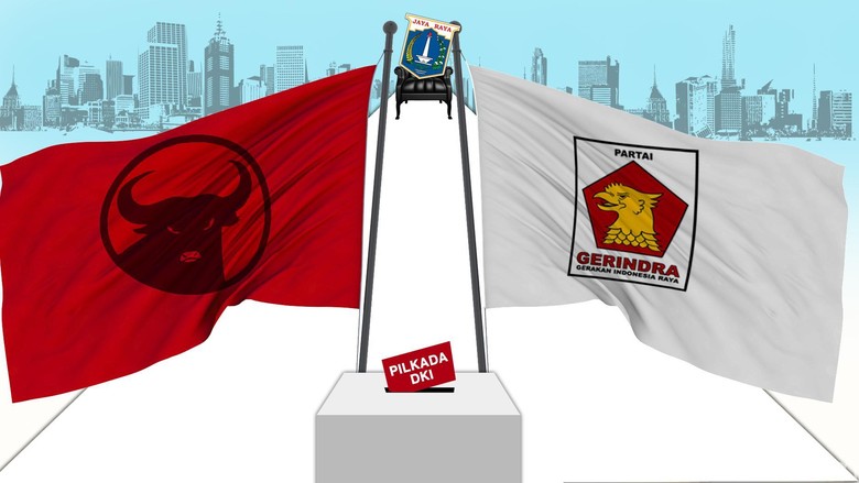 PDIP-Gerindra Dominan di Ibu Kota PDIP-Gerindra Dominan di Ibu Kota